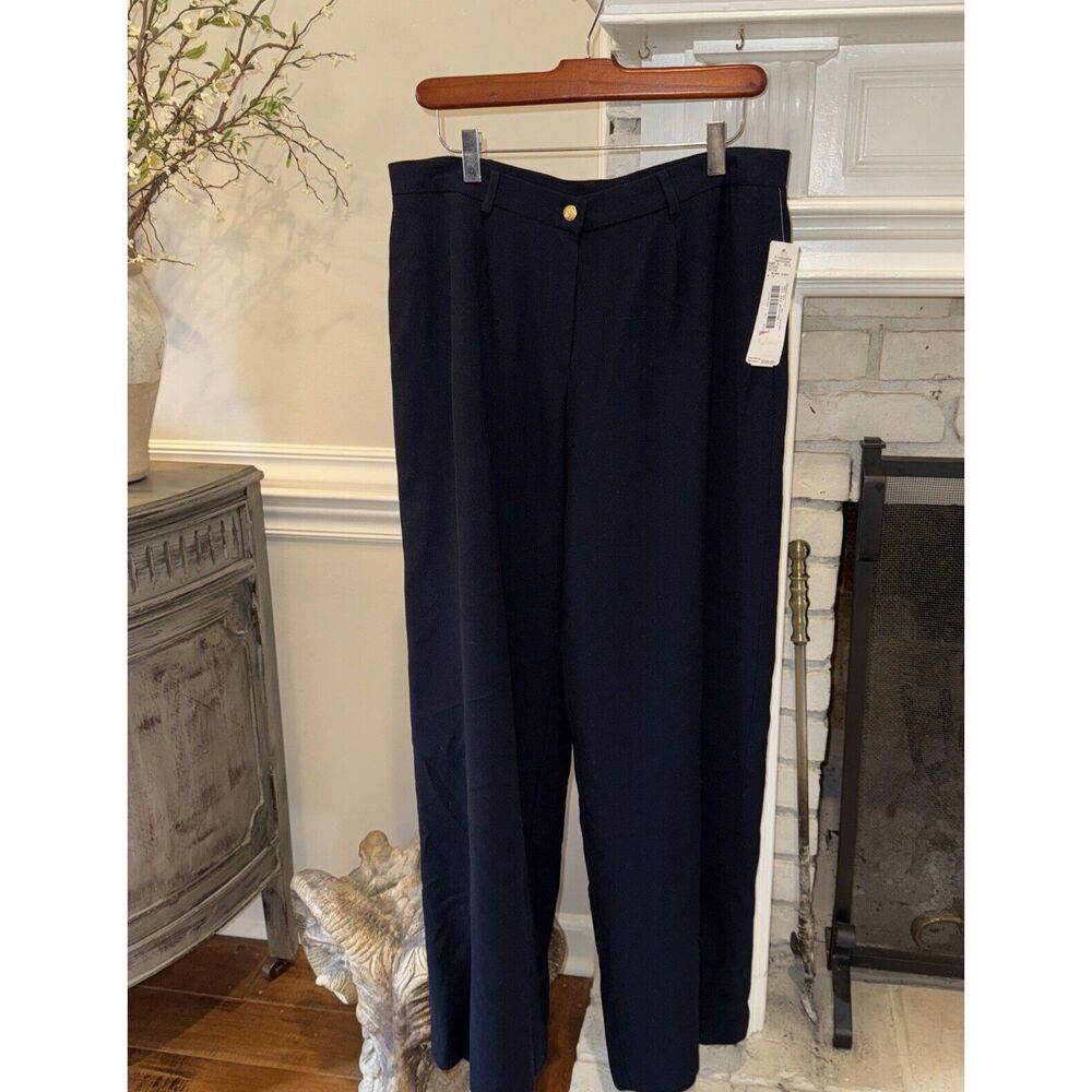NWT Vintage Ralph Lauren Pants Women’s 14 Worsted Wool Pleated Wide Leg Lined